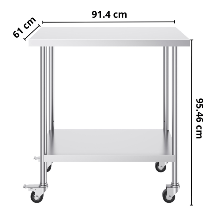 table inox roulante professionnelle