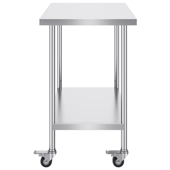 table en inox roulettes professionelle