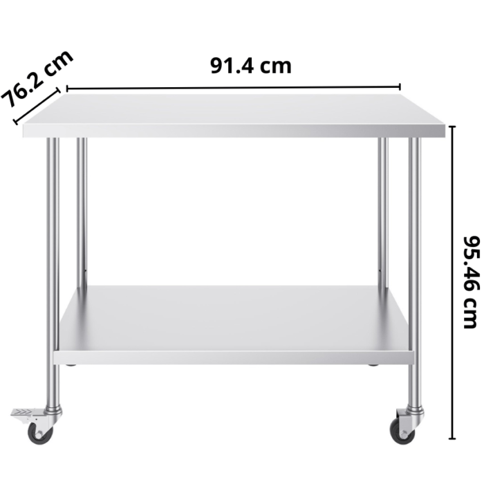 table inox roulante professionnelle