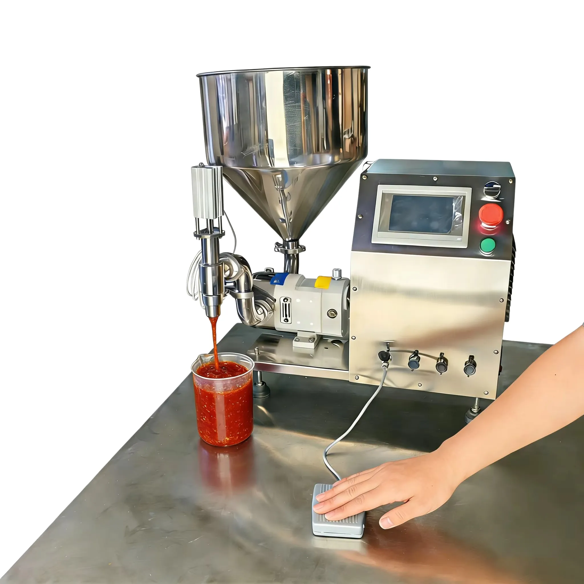remplisseuse electrique liquides visqueux et produits pateux
