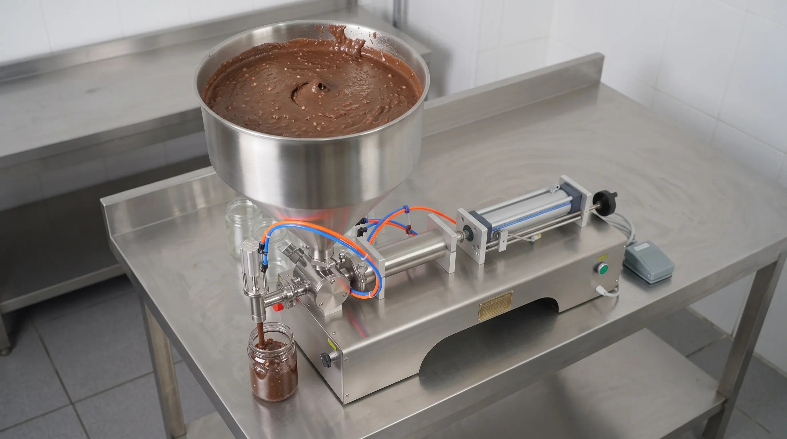 Doseuse pneumatique à piston pour produits visqueux et pâteux